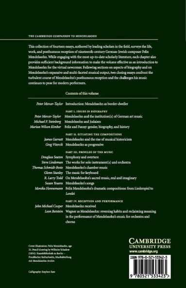 The Cambridge Companion to Mendelssohn