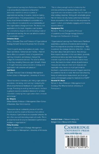 Organizational Learning from Performance Feedback