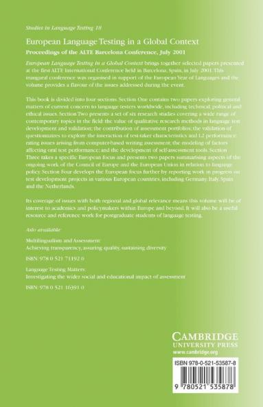 European Language Testing in a Global Context