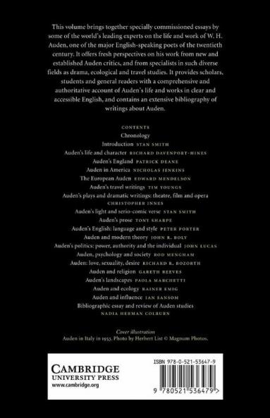 The Cambridge Companion to W. H. Auden