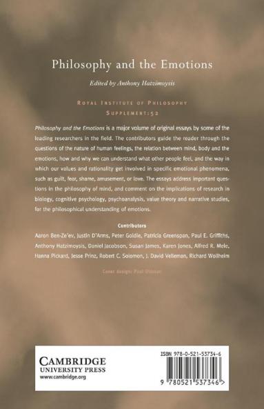 Philosophy and the Emotions