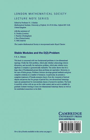 Stable Modules and the D(2)-Problem