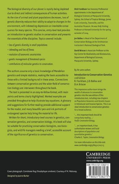 A Primer of Conservation Genetics