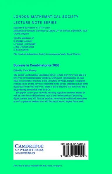 Surveys in Combinatorics 2003