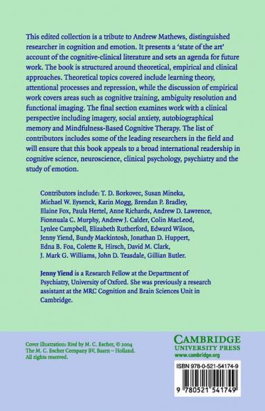 Cognition Emotion and Psychopathology