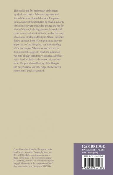 The Athenian Institution of the Khoregia