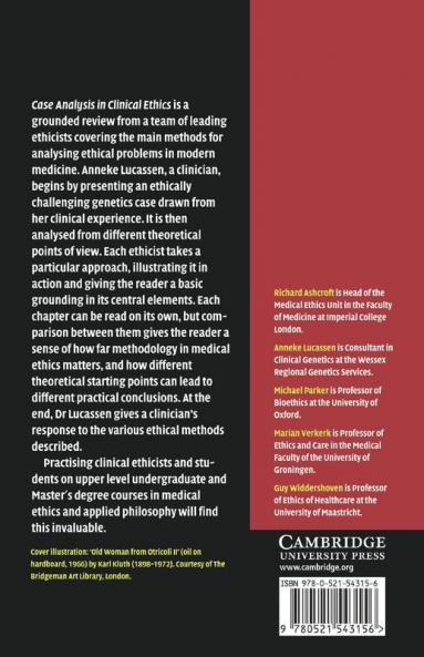 Case Analysis in Clinical Ethics