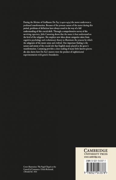 The Motet in the Age of Du Fay