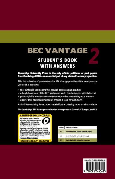 Cambridge BEC Vantage 2 Student's Book with Answers