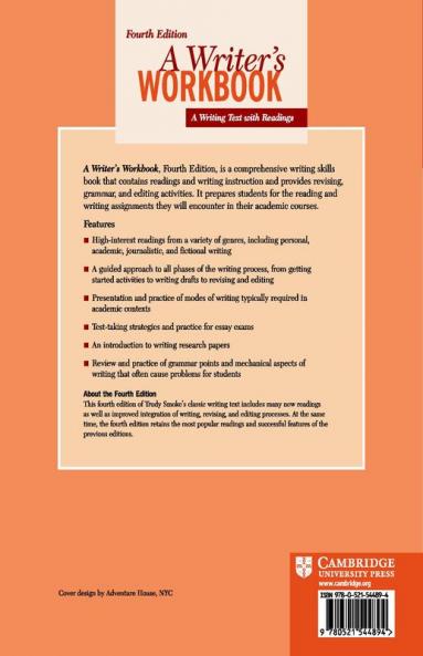 A Writer's Workbook Student's Book 4th Edition