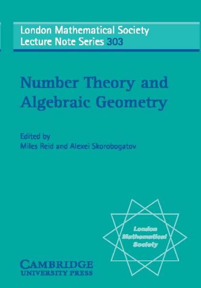 Number Theory and Algebraic Geometry