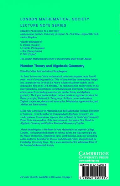 Number Theory and Algebraic Geometry