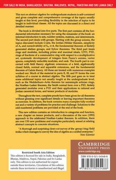 Basic Abstract Algebra