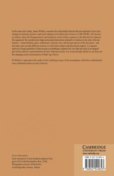 Style and Society in Dark Age Greece