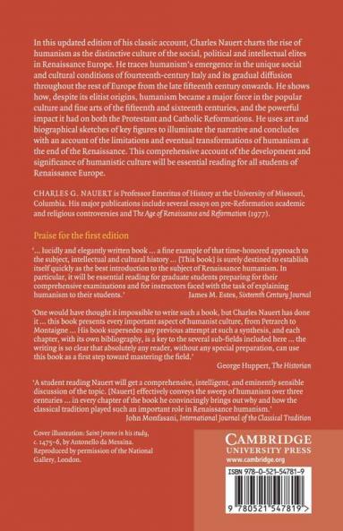Humanism and the Culture of Renaissance Europe
