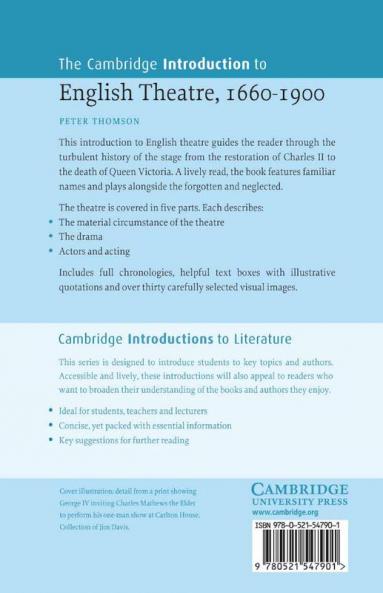 The Cambridge Introduction to English Theatre 1660-1900