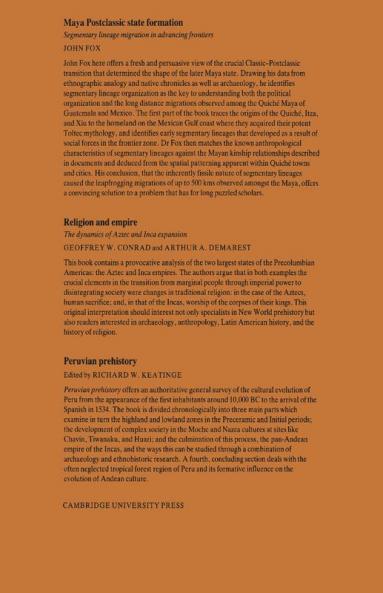 The Archaeology of Political Structure