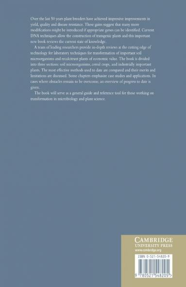 Transformation of Plants and Soil Microorganisms