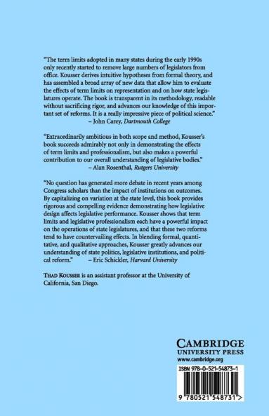 Term Limits State Legislative Prof