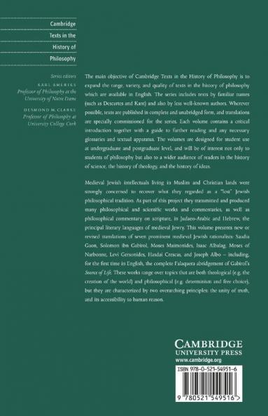 Medieval Jewish Philosophical Writings