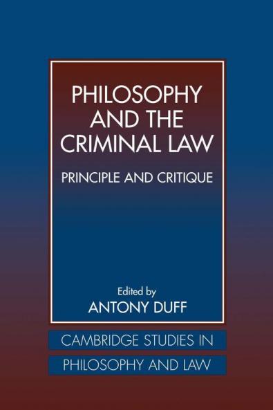 Philosophy and the Criminal Law