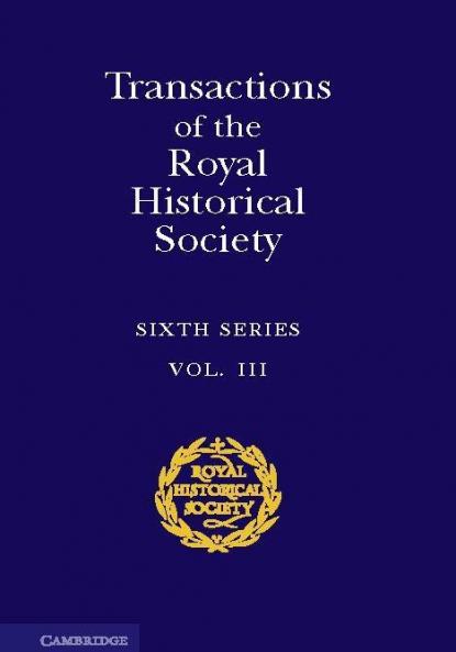 Transactions of the Royal Historical Society