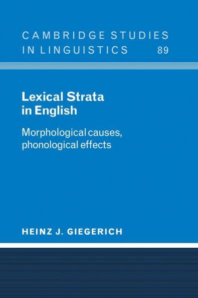 Lexical Strata in English