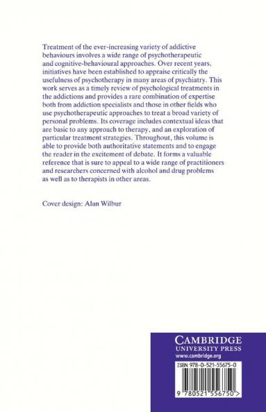 Psychotherapy Psychological Treatments and the Addictions