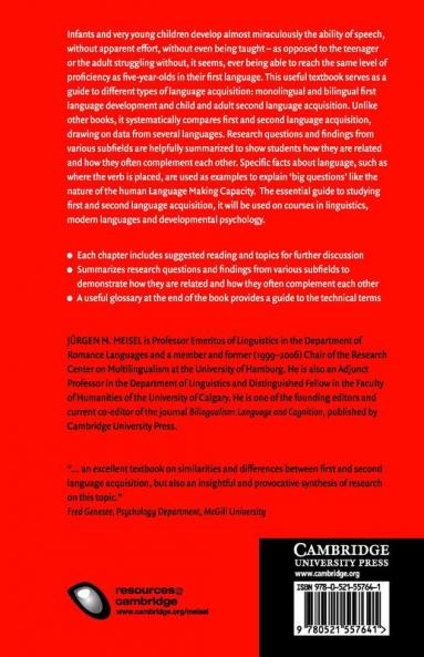 First and Second Language Acquisition