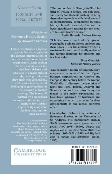 The Growth of Big Business in the United States and Western Europe 1850 1939