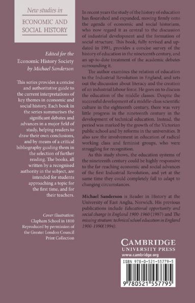 Education Economic Change and Society in England 1780 1870