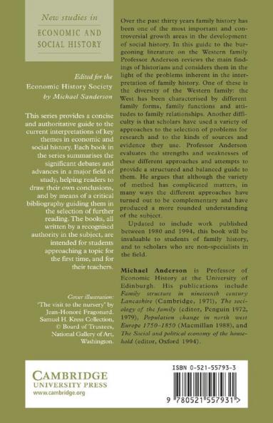 Approaches to the History of the Western Family 1500 1914
