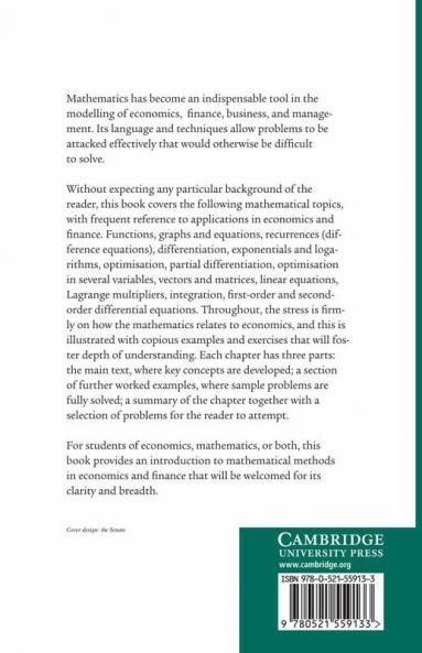 Mathematics for Economics & Finance