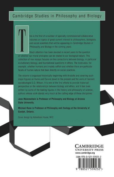 Biology and the Foundations of Ethics