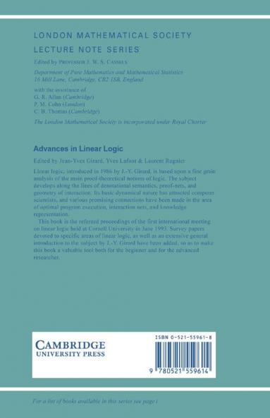 Advances in Linear Logic