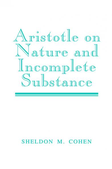 Aristotle on Nature and Incomplete Substance