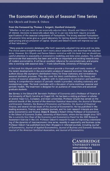 The Econometric Analysis of Seasonal Time Series