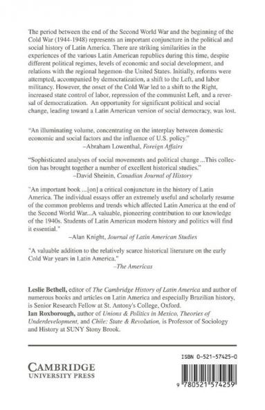Latin America Between the Second World War and the Cold War