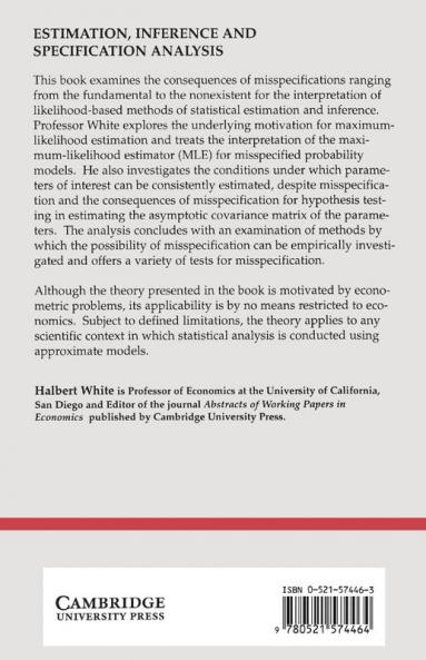Estimation Inference and Specification Analysis