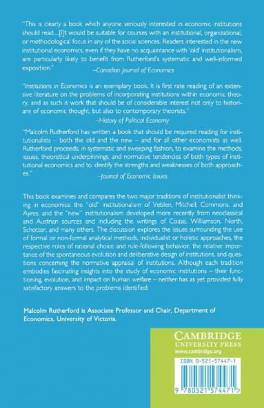 Institutions in Economics