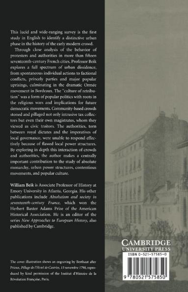 Urban Protest in Seventeenth-Century France