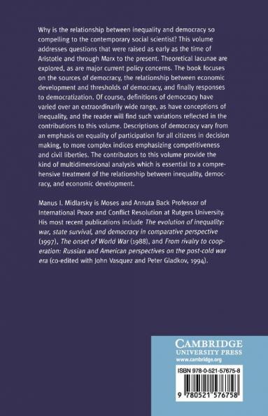 Inequality Democracy and Economic Development