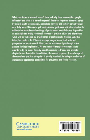 Traumatic Events and Mental Health