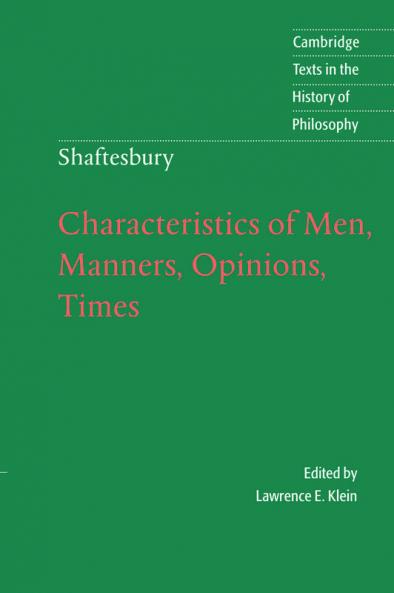 Characteristics of Men Manners Opinions Times