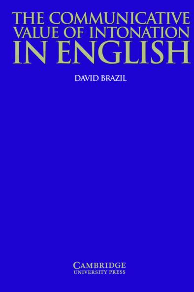 The Communicative Value of Intonation in English
