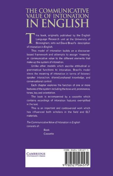 The Communicative Value of Intonation in English