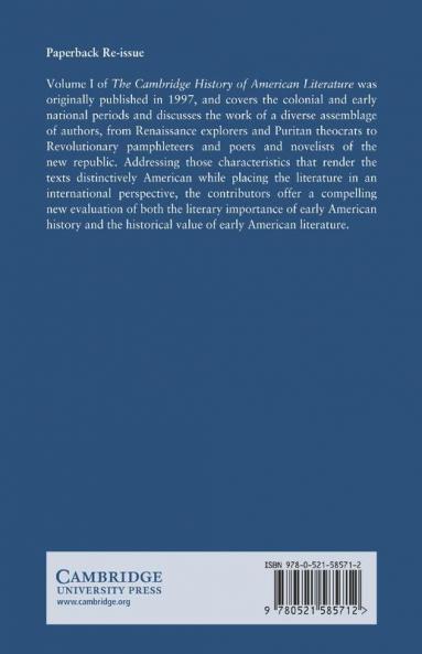 The Cambridge History of American Literature