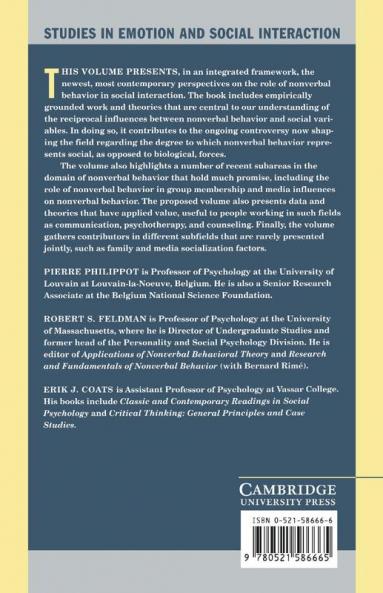 The Social Context of Nonverbal Behavior
