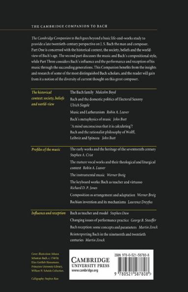 The Cambridge Companion to Bach