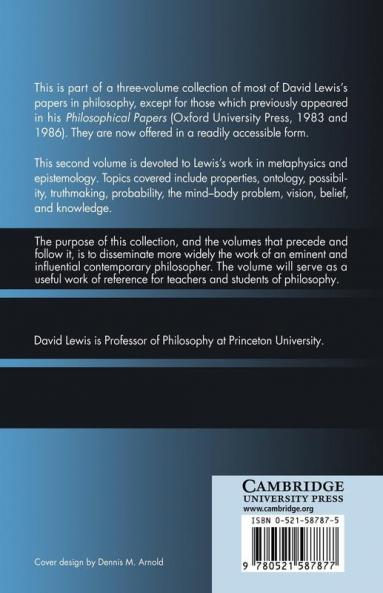 Papers in Metaphysics and Epistemology